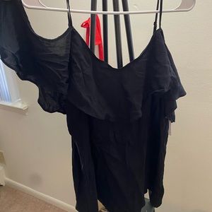 Black off the shoulder top